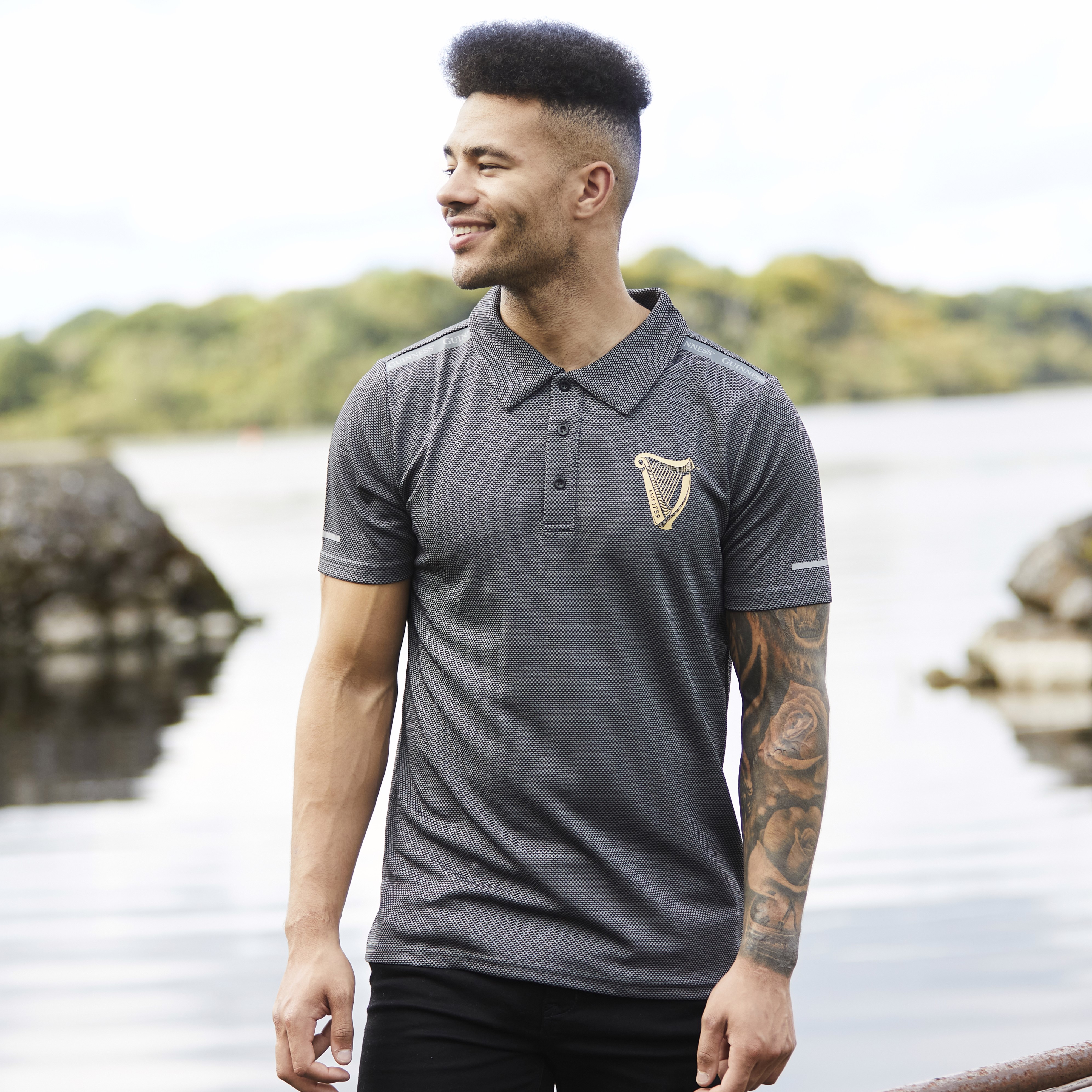 Guinness black polo clearance shirt